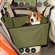 Extra Stable Dog Car Seat Waterproof Travel Bed Safety Belt Khaki