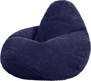 Navy Blue Kids Bean Bag Soft Cord Recliner Seat for Bedroom Lounge Playroom