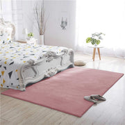 Fluffy Pink Faux Fur Rug Soft Washable Bedroom Living Room Carpet 120x170cm