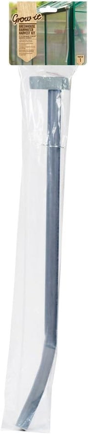 Greenhouse Rainwater Harvesting Kit with Downpipe & Fittings 82×14×4cm Grey