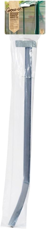 Greenhouse Rainwater Harvesting Kit with Downpipe & Fittings 82×14×4cm Grey