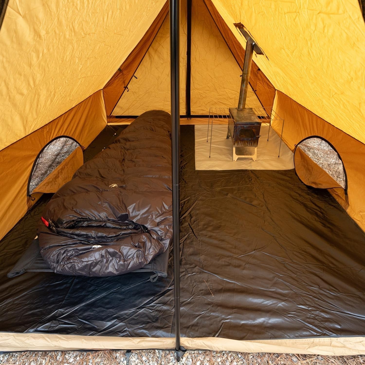 2-3 Person Cabin Tent with Stove Jack Portable Hot Tent