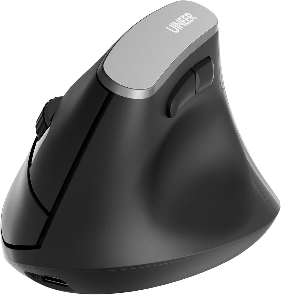 Vertical Ergonomic Wireless Mouse Bluetooth Rechargeable Black
