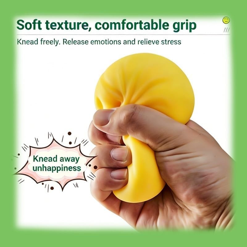 Giant Dumpling Squishy Stress Ball Slow Rising Rainbow Fidget Toy