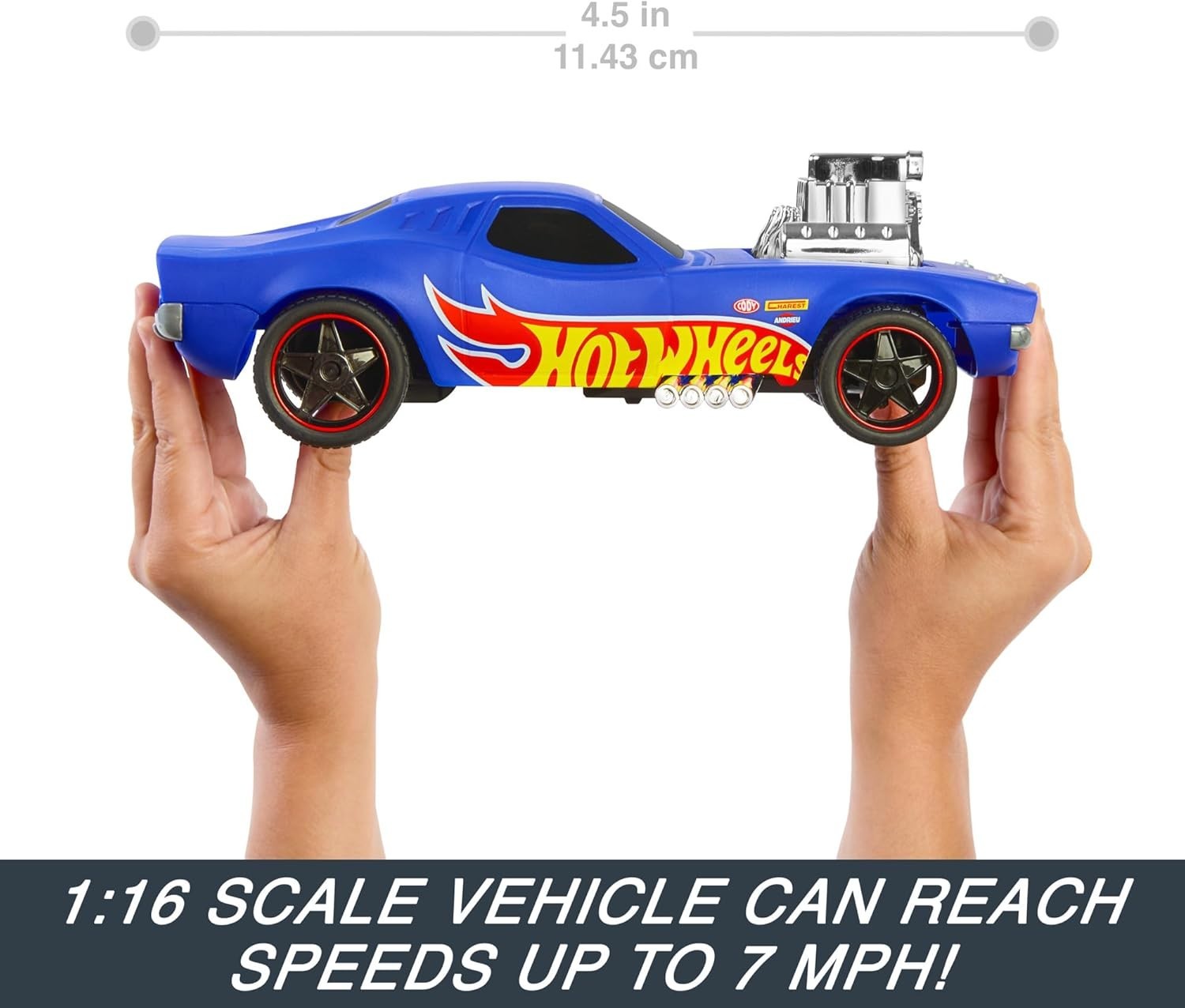 Hot Wheels RC Car 1:16 Rodger Dodger 50th Anniversary Fast Remote Control