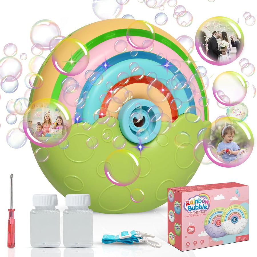 Rainbow Bubble Machine 1500 Bubble With Solution