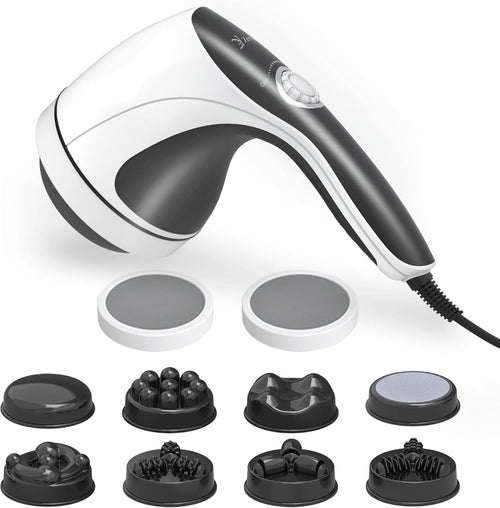 Handheld Cellulite Massager Electric Body Sculpting Fat Burner 8 Massage Heads