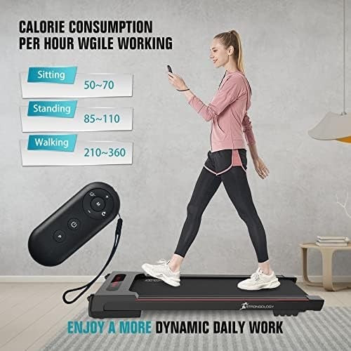 Slimline Home Office Treadmill 560W Ultra Quiet LED Display Bluetooth