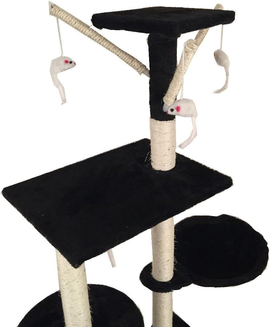 Cat Tree Multi Level Scratching Post Condo Climbing Tower Hammock