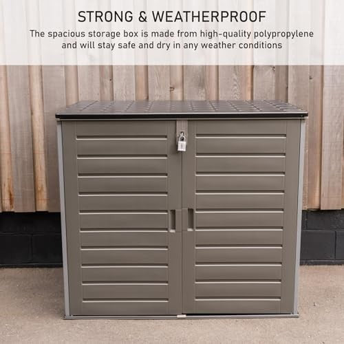 1170L XL Outdoor Storage Box Lockable Plastic Garden Shed Cabinet