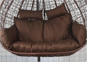 Waterproof 2 Seater Egg Chair Cushion Thick Padded Swing Seat Outdoor Relaxation