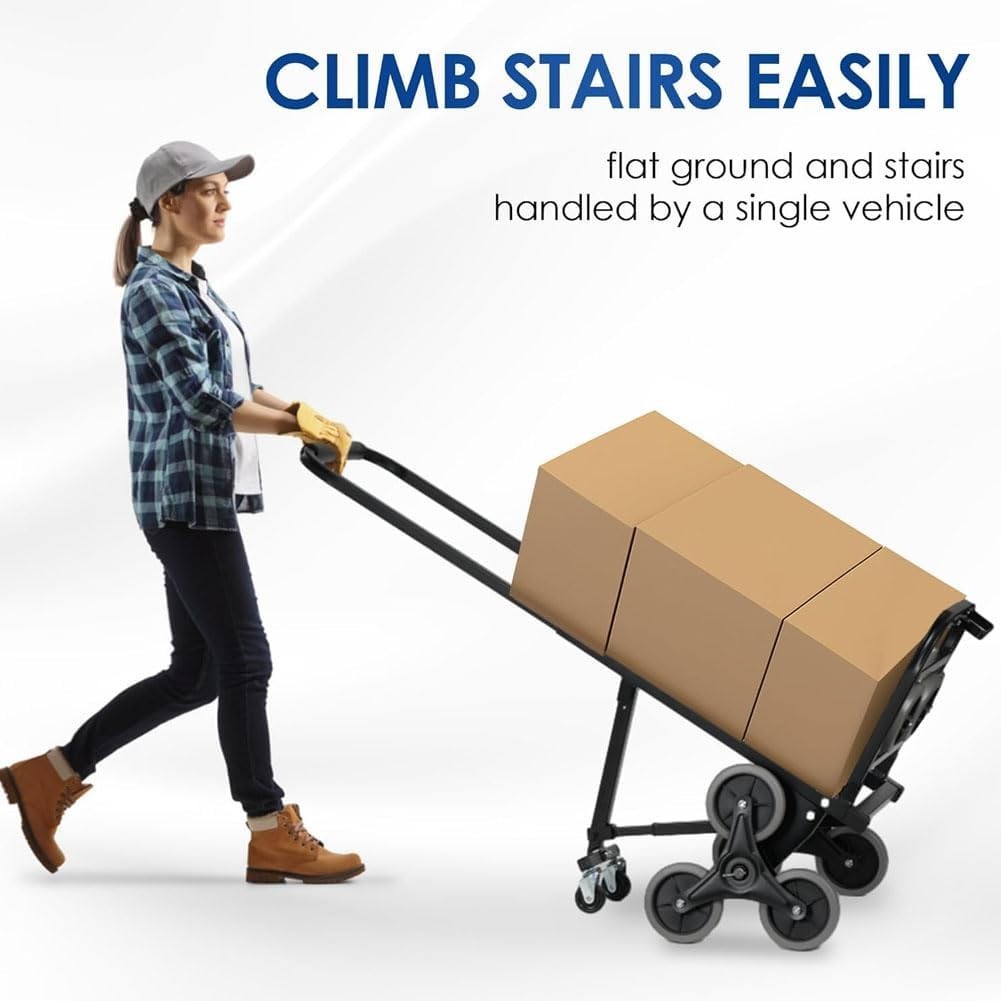 Heavy Duty Stair Climbing Cart 250kg Folding Hand Truck Trolley