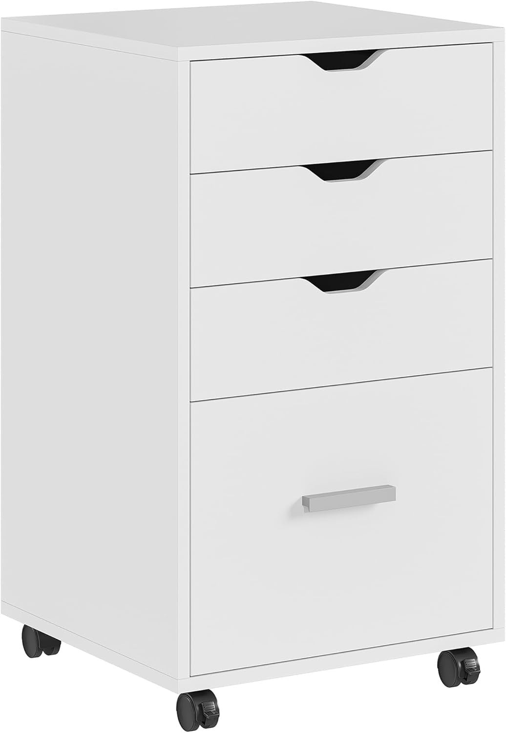 Compact Rolling Drawer Cabinet 4 Tier Under Desk File Storage Unit