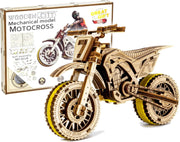 3D Wooden Motorbike Puzzle Kit 1:15 Model Gift for Adults & Teens