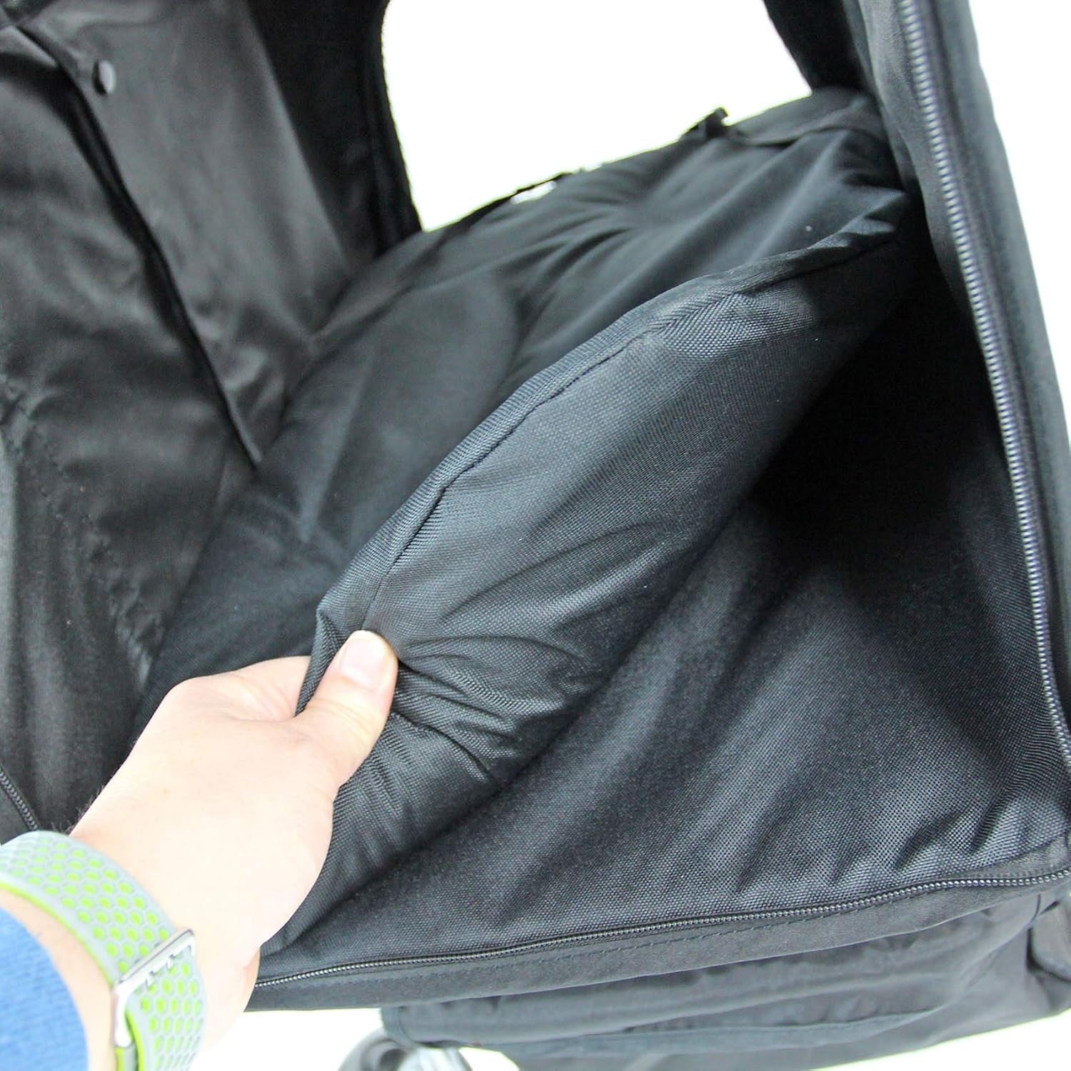 Pet Travel Stroller Dog Cat Pushchair Foldable Swivel Wheels 15kg Black