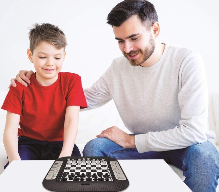 Electronic Chess Set with Touch Keyboard | 64 Levels | Light & Sound Effects