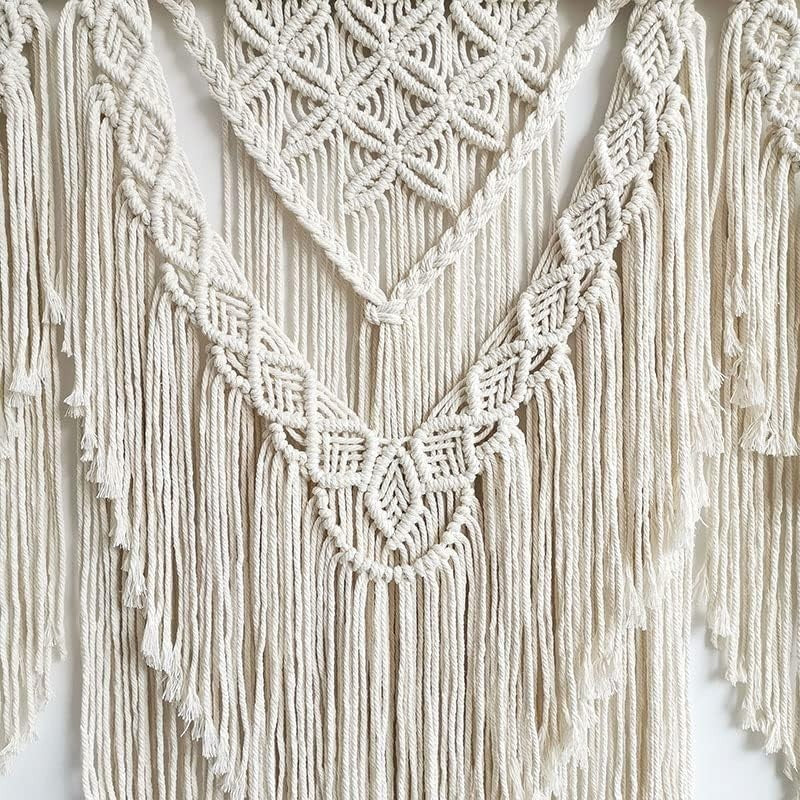 Large Boho Macrame Wall Hanging 110x82cm Bedroom Decor