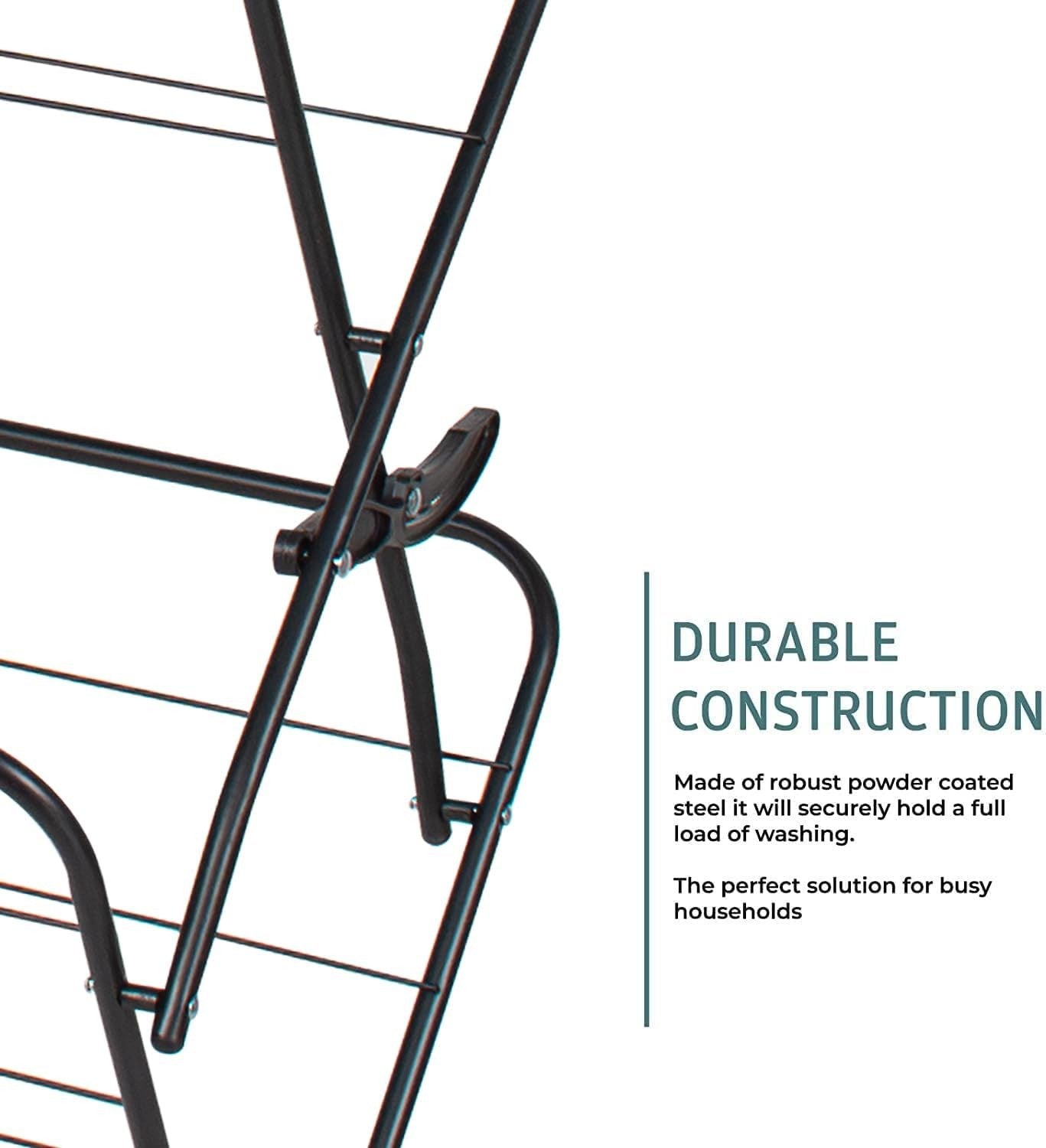 3 Tier Clothes Airer Folding Laundry Drying Rack Indoor Outdoor Space Saving