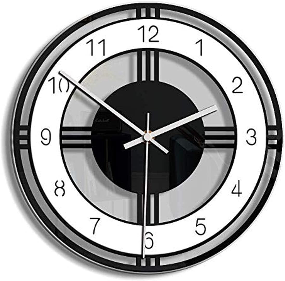 Modern 11 Inch Silent Wall Clock Acrylic Non-Ticking Round Home Office Decor