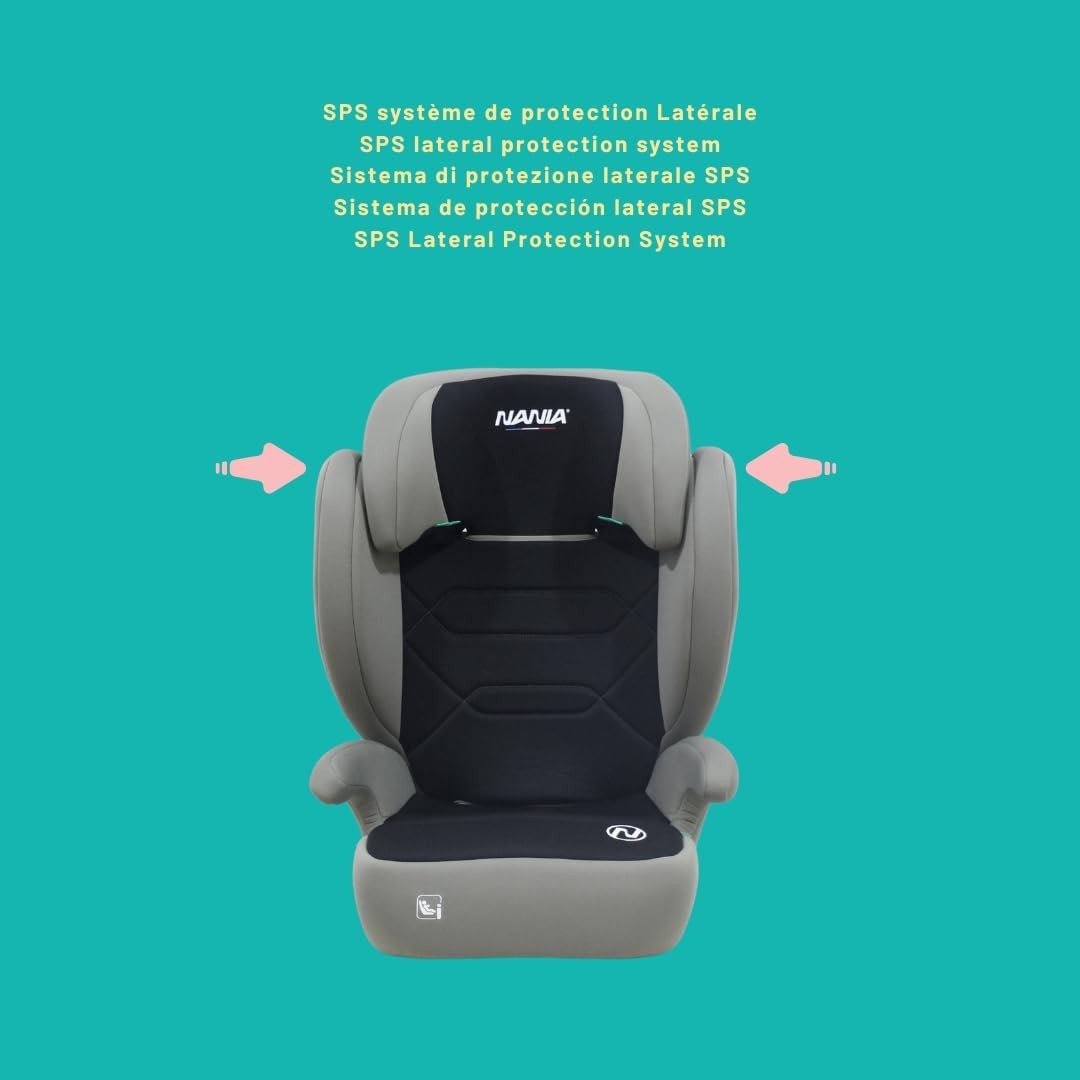 i-Size ISOFIX High Back Booster Seat 100–150cm Side Impact Adjustable