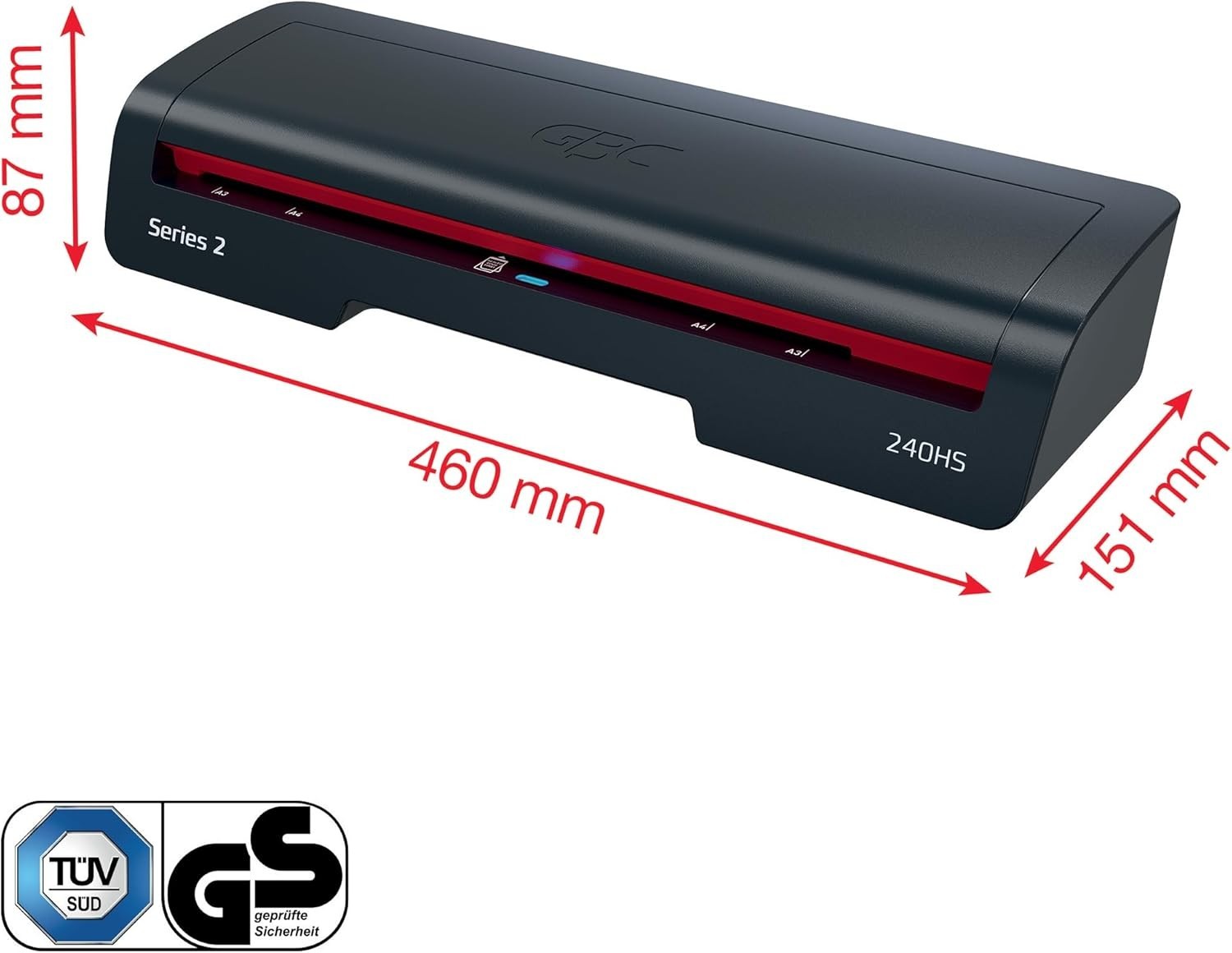 A3 Laminator High Speed 2 Min Warm Up Anti Jam Auto Shut Off 75–125 Mic