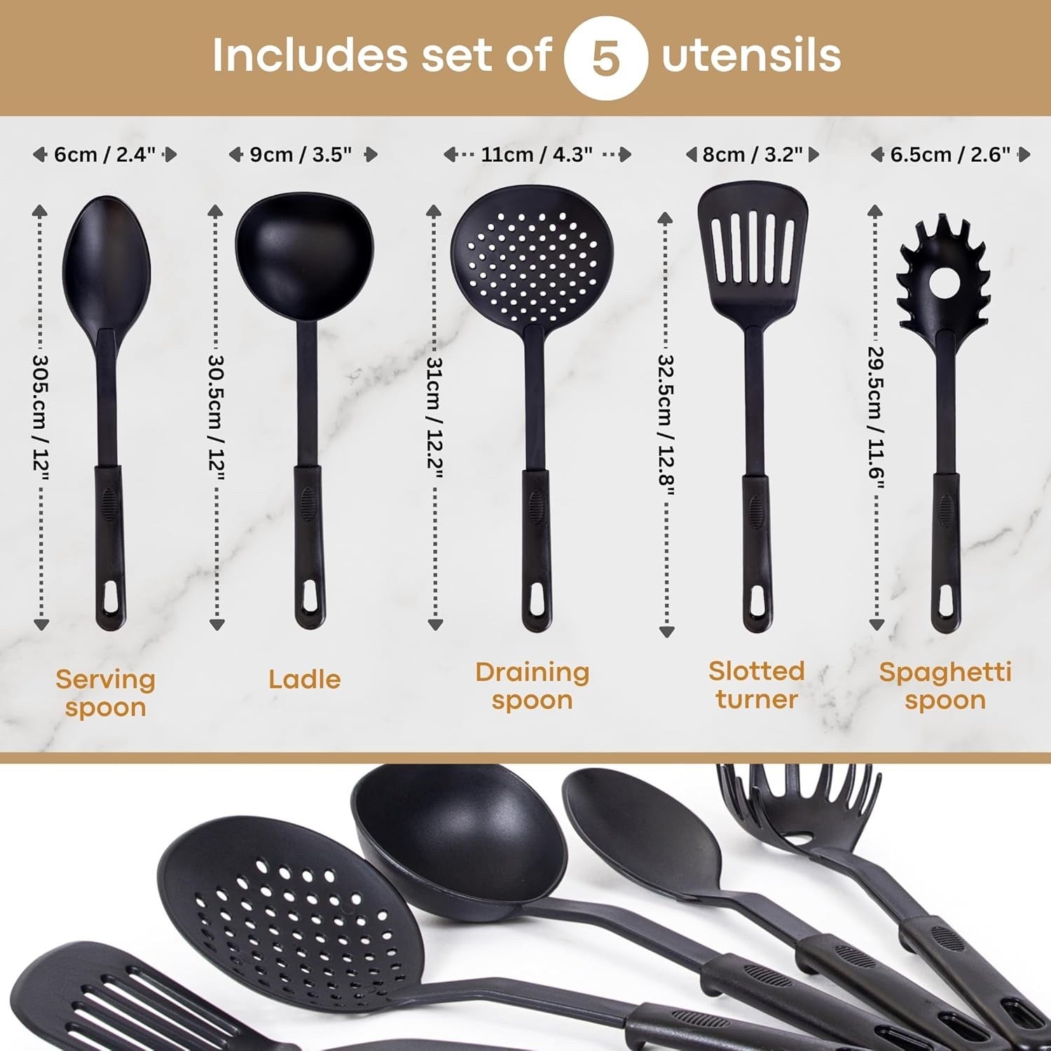 15pcs Cream Granite Non Stick Cookware Set – Induction Pots & Pans with Lids