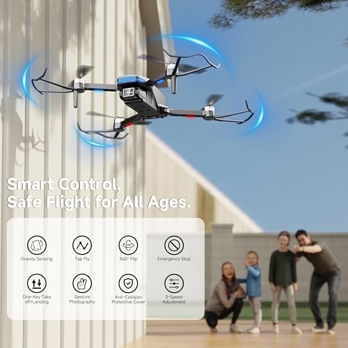 4K HD Brushless Camera Drone Mini Foldable Quadcopter w/ Voice & Gesture Control