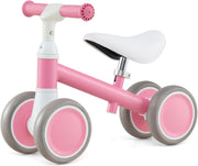 Baby Balance Bike 4 Wheel Toddler Ride On Adjustable Seat 1-3 Years