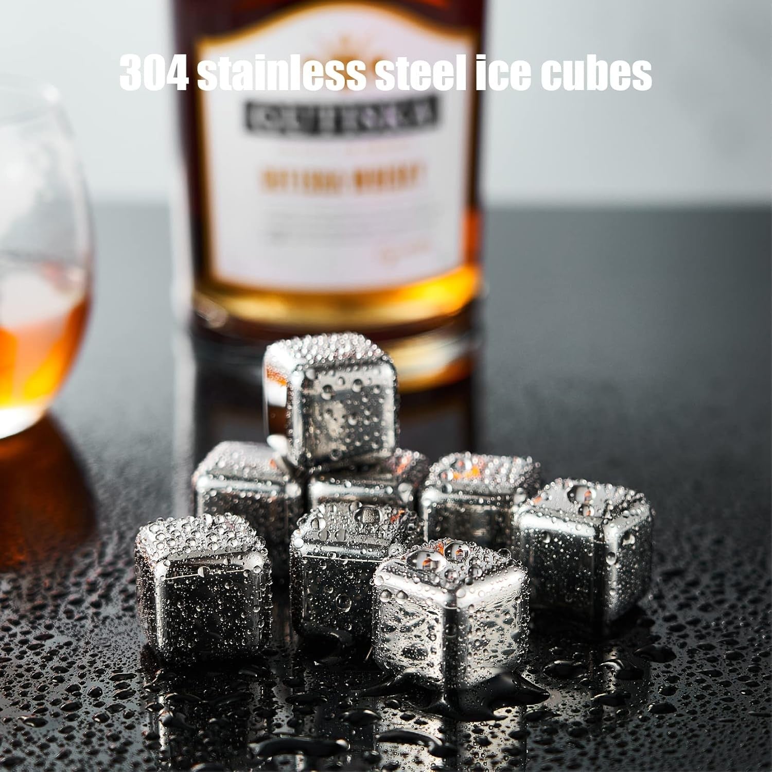 Luxury Globe Whiskey Decanter Set 850ml Glass with 2 Tumblers & Ice Stones
