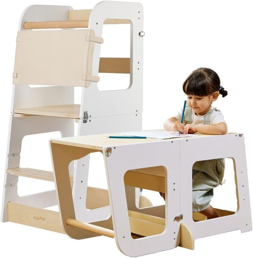 Montessori Learning Tower Adjustable Kids Observation Stool Desk 12M-6Y