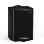 20L Black Pedal Kitchen Bin Soft Close Stainless Steel