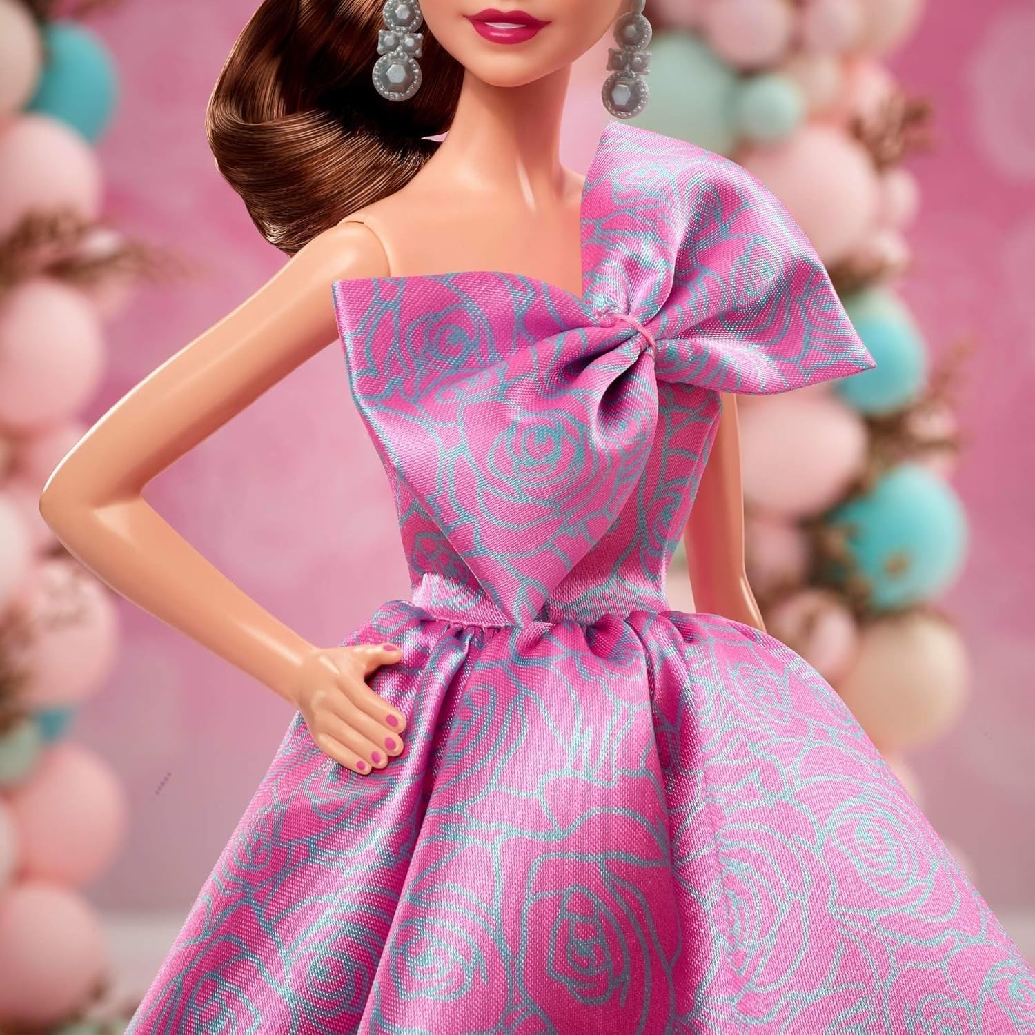 Collectible Birthday Fashion Doll Pink Satin Dress Gift Box Keepsake