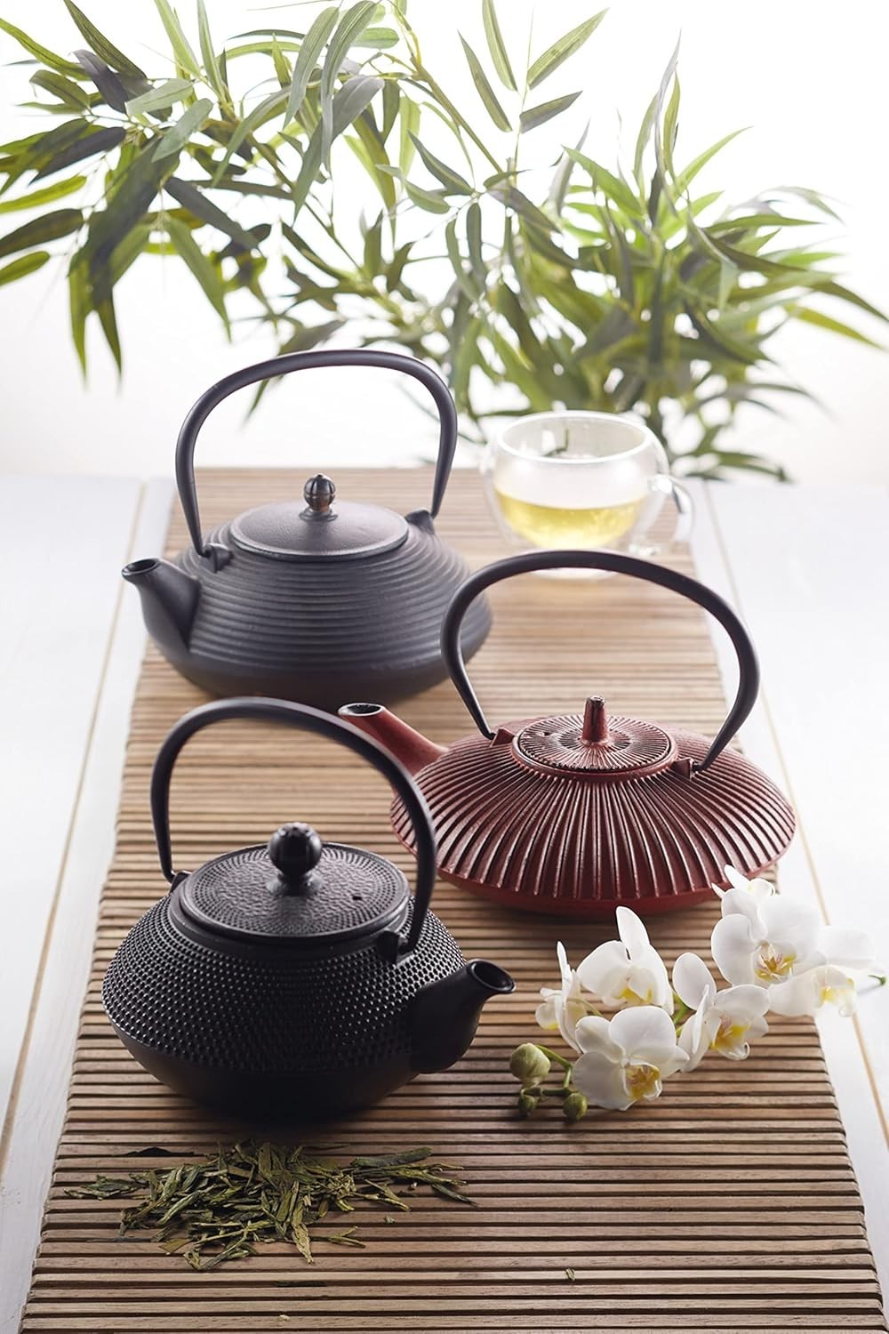 Cast Iron Japanese Teapot 600ml Tetsubin Tea Pot Infuser Black