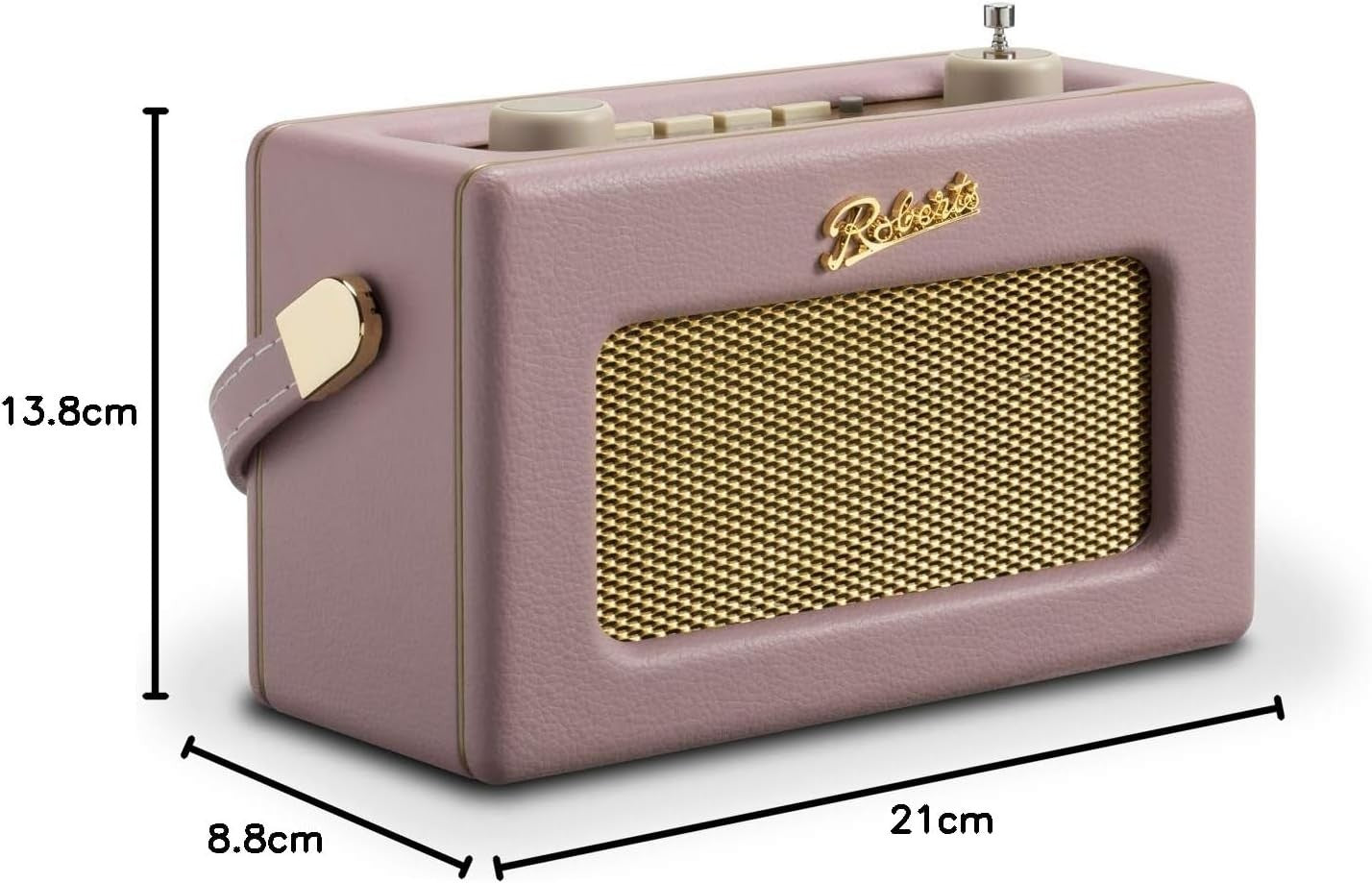 Portable DAB DAB+ FM Radio Bluetooth Retro Dove Pink