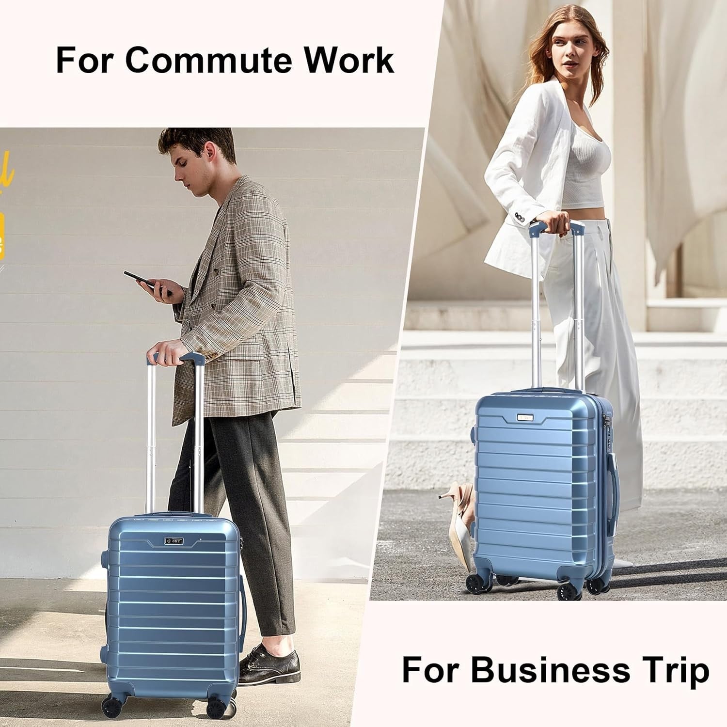 3 Piece Suitcase Set Cabin Medium Large PC Hard Shell Spinner TSA Lock