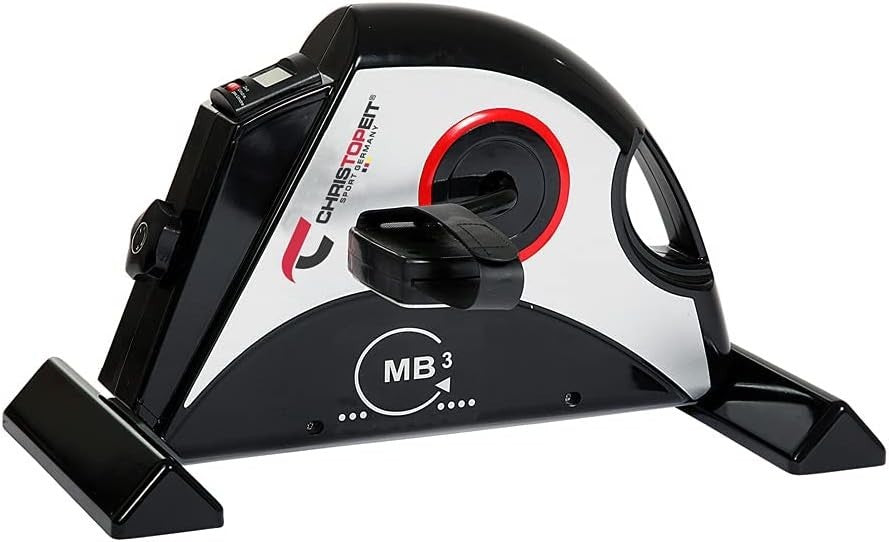 Mini Pedal Exercise Bike w/ Adjustable Resistance, Arm & Leg Trainer, Compact