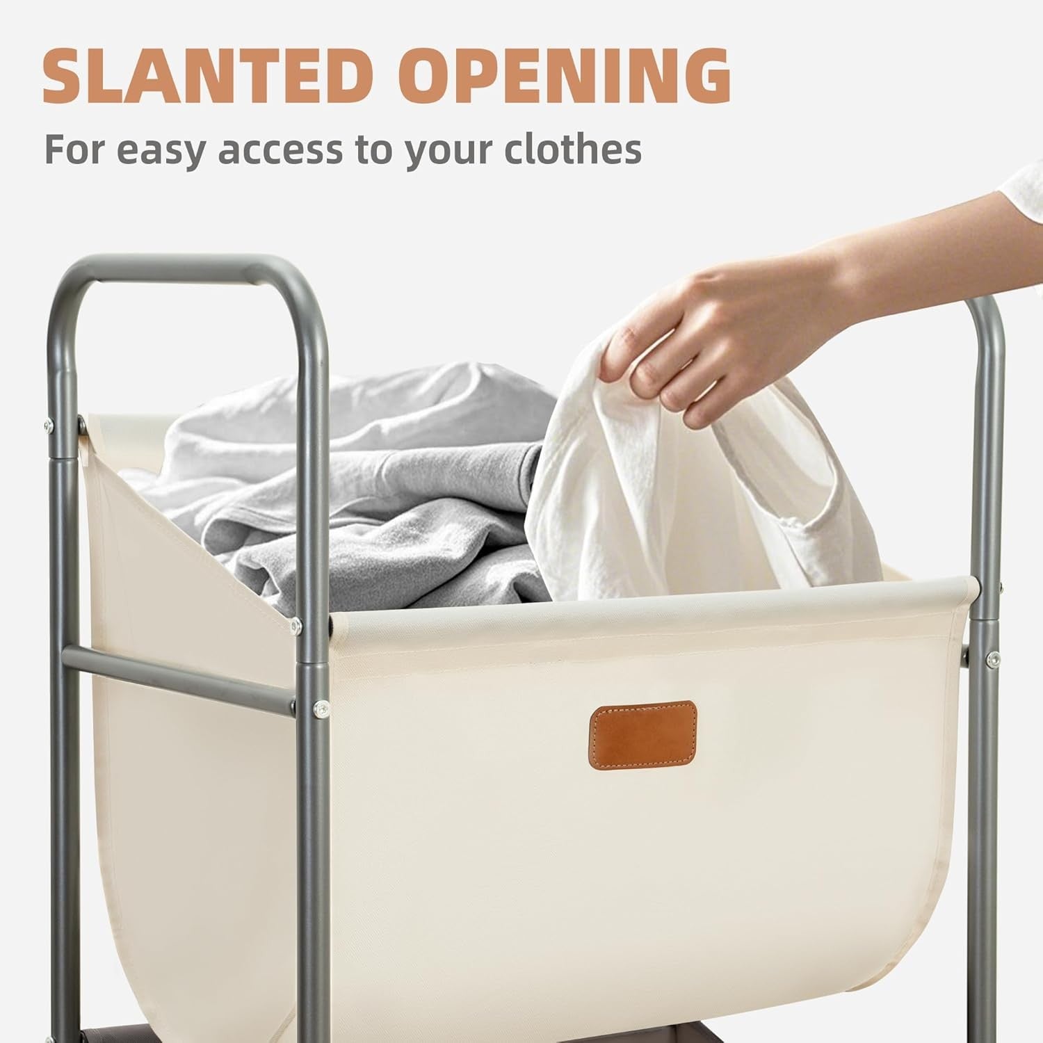 3 Tier Vertical Rolling Laundry Hamper 120L Removable Bags Space Saving Cart