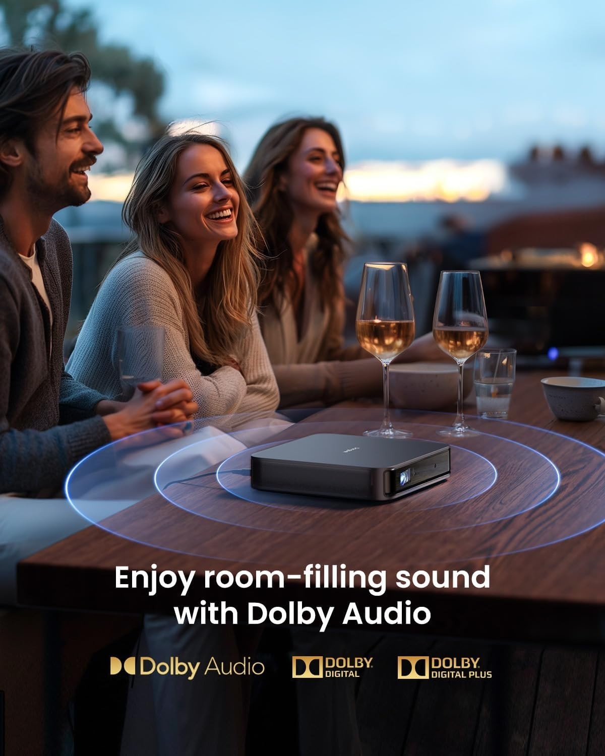 Mini 1080P Smart Projector Netflix Google TV 1200 ISO Lumens Dolby