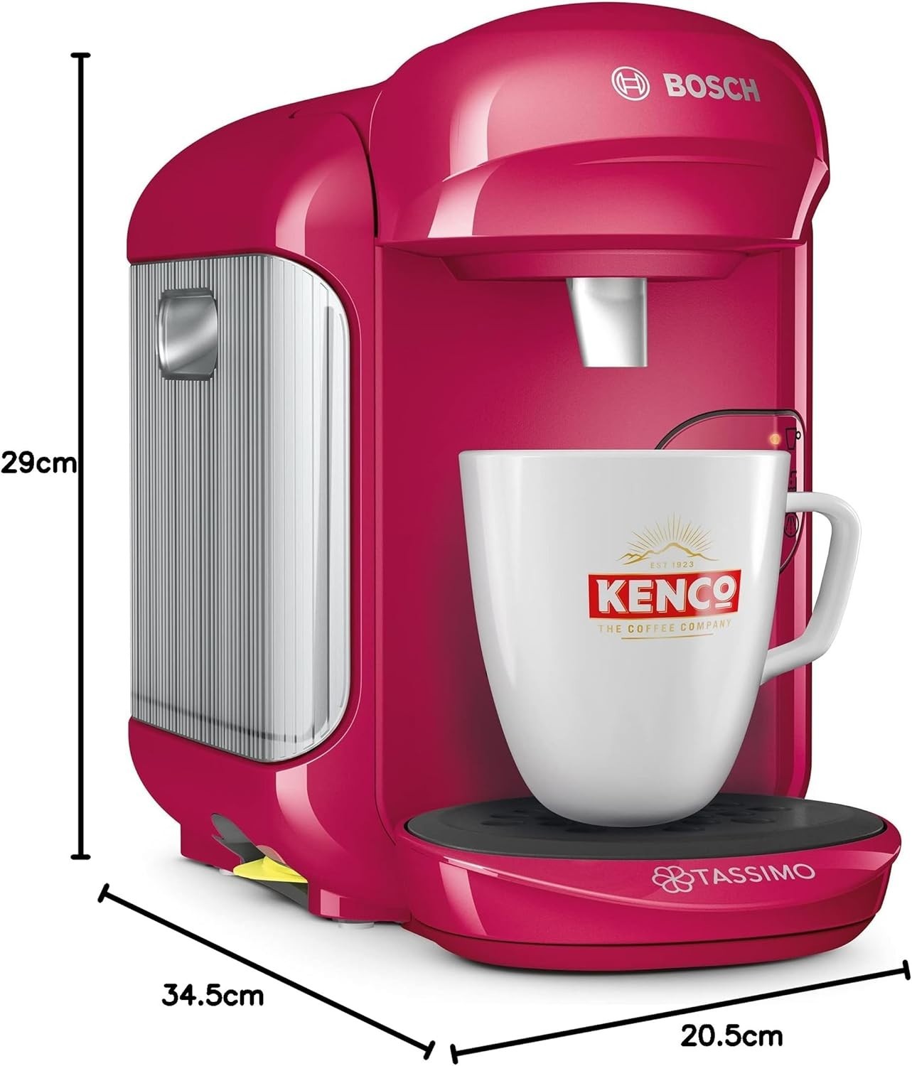 Pink Capsule Coffee Machine 0.7L Compact One-Touch Brewer Auto Clean 1300W