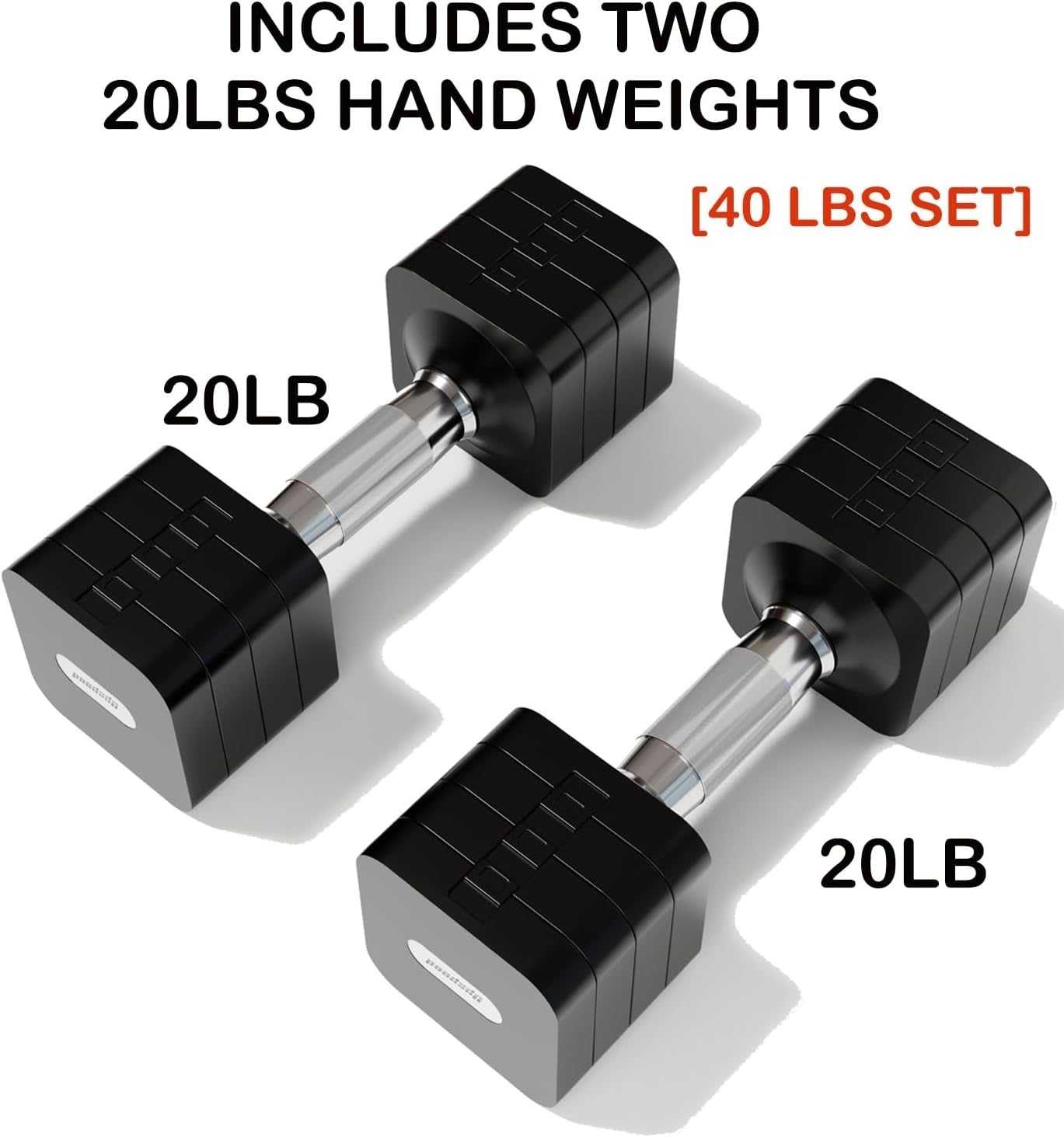 Adjustable Dumbbells Pair 15–50LB Anti-Roll Hand Weights Home Gym Set