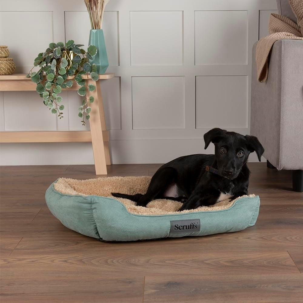 Small Dog Box Bed 50x40cm Plush Washable Non Slip