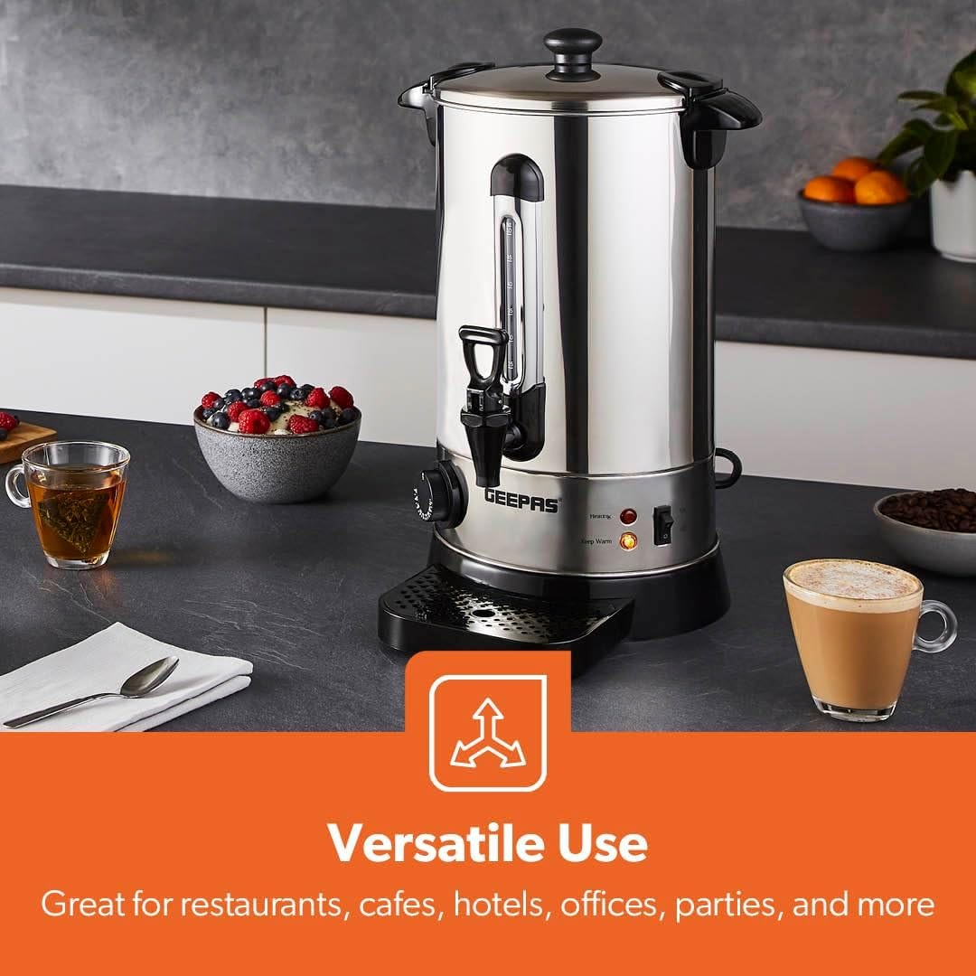 Electric Catering Urn Hot Water Boiler 10L Stainless Steel Keep Warm