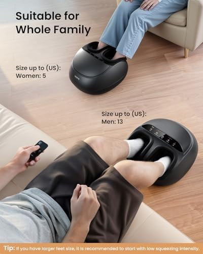 Shiatsu Foot Massager with Heat, Deep Kneading & Compression, Remote