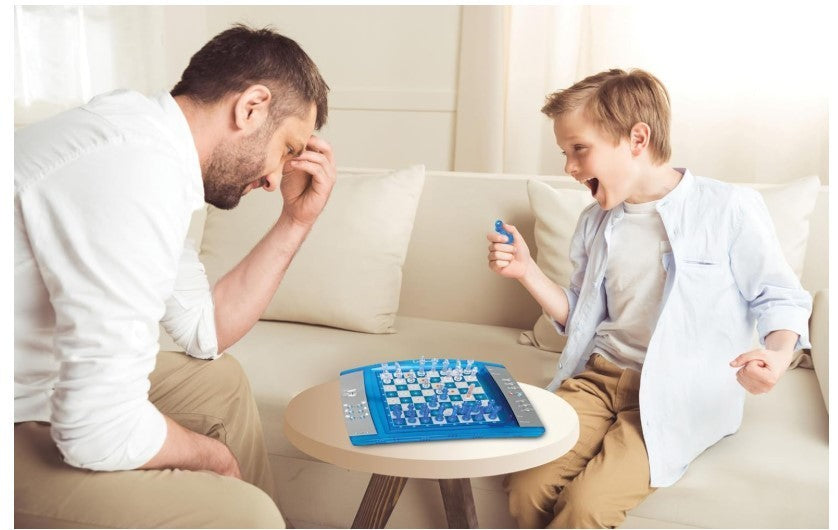 Electronic Chess Game with LEDs | Sensitive Touch Keyboard | 64 Levels | Family