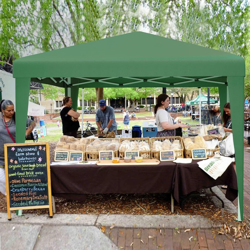 3x3M Heavy Duty Green Gazebo Waterproof Folding Garden Party Tent With Bag