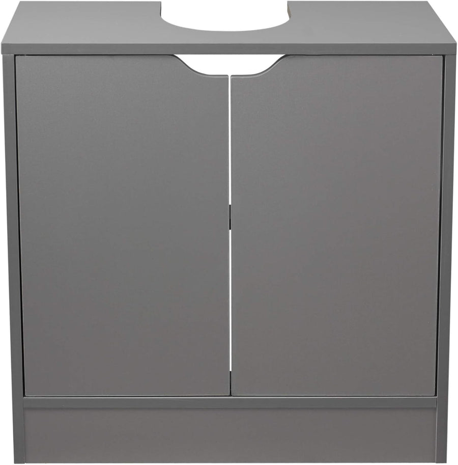 Modern Grey Bathroom Sink Cabinet – Under Basin Cupboard Storage Unit