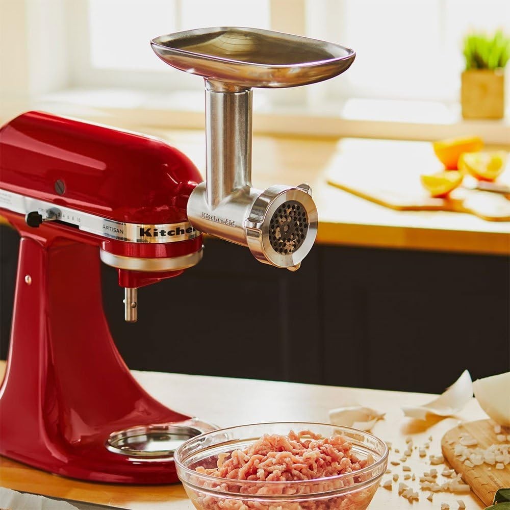 Metal Meat Grinder Sausage Stuffer Attachment 3 Grinding Plates Set