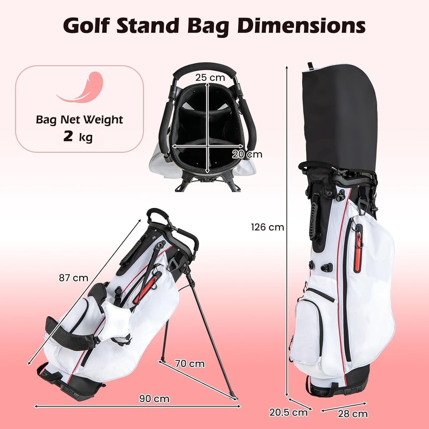 Women’s Right Hand Golf Clubs 12pc Complete Set 460cc Driver Stand Bag