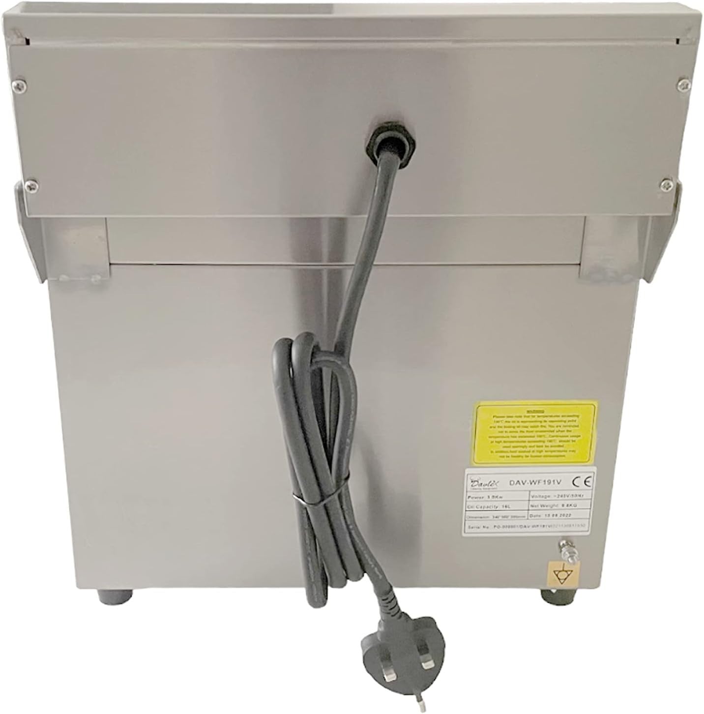 Commercial Electric Deep Fat Fryer 19L 3000W Stainless Steel Drain Tap