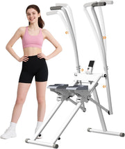 Vertical Climber Machine, Foldable Stair Stepper with LCD & Adjustable Pedals